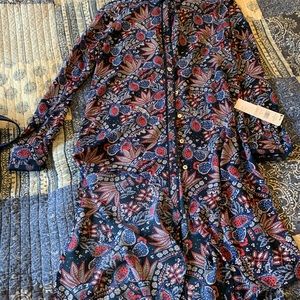Navy paisley tunic